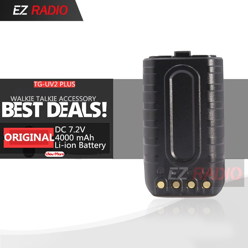 4000mAh Li-Ion Akku Für QuanSheng TG-UV2 Plus NEUE TG-UV2 Plus 10W Walkie Talkie 10 KM Quansheng TG UV2 Plus BATTERIE DC 7,2 V