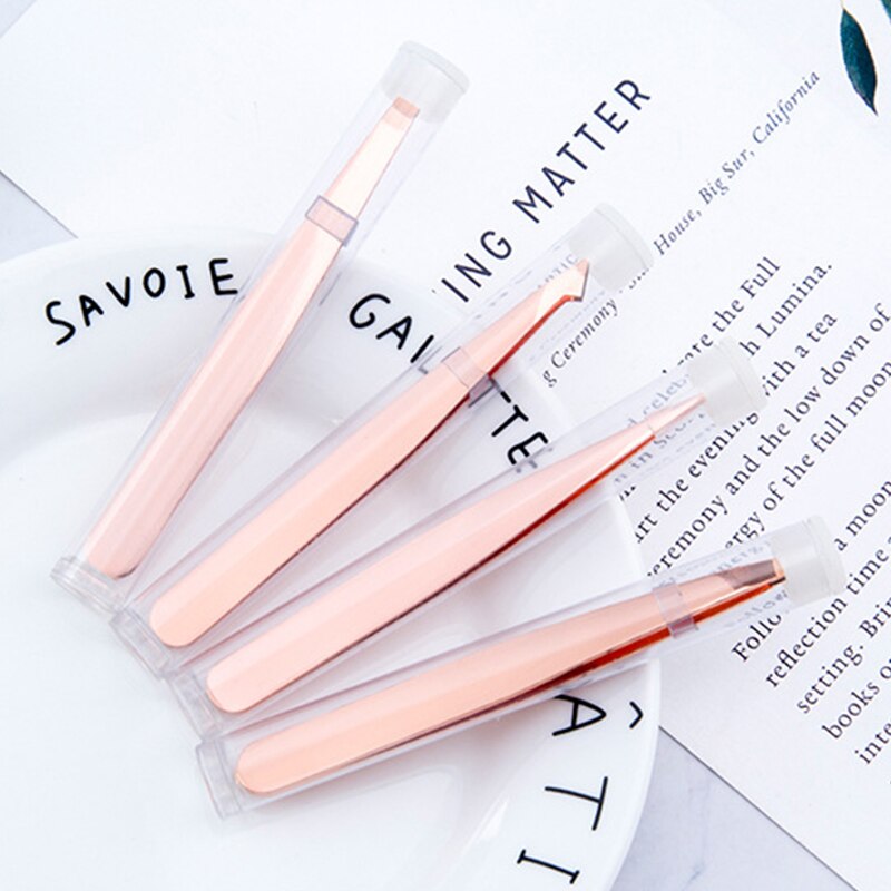 Eyebrow Tweezers Stainless Steel Face Hair Removal Eye Brow Trimmer Eyelash Clip Cosmetic Beauty Makeup Tools Shaving Tweezers