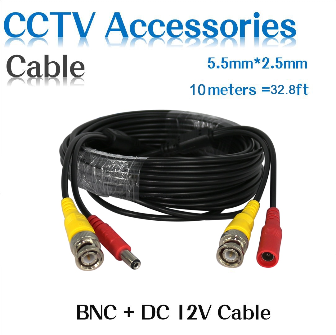 Hiseeu bnc video virtalähde siamilainen kaapeli 59ft 18m analogiselle ahd cvi cctv valvontakamera dvr kit cctv kaapeli