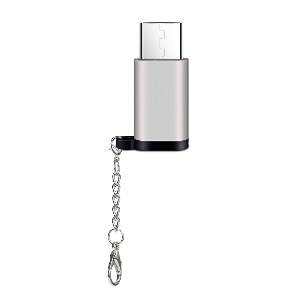 Micro USB Female to Type C Male OTG Adapter For Xiaomi Redmi Huawei Samsung Oneplus One Plus Google Pixel OPPO Realme Macbook: Silver