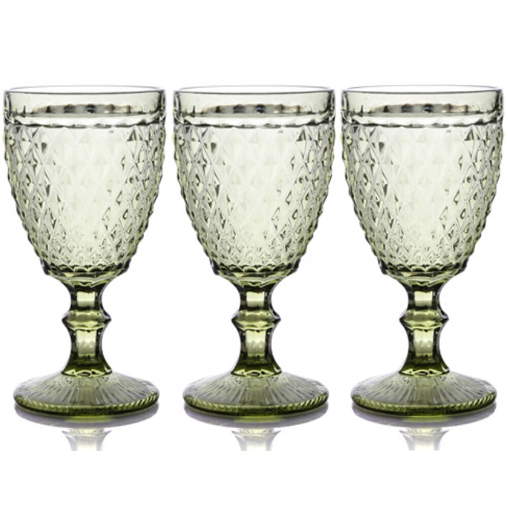 Portsble vinglas dricksglas 3 st/lot bröllopsfest vinkopp glas vattenglas för att dricka jul 300ml 10oz: 3 st set stil 9