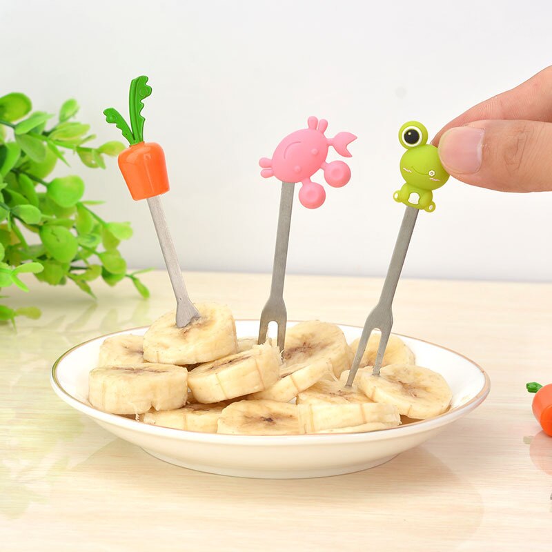 8pcs/set Cartoon Fruit Fork Set Party Cake Salad V... Grandado