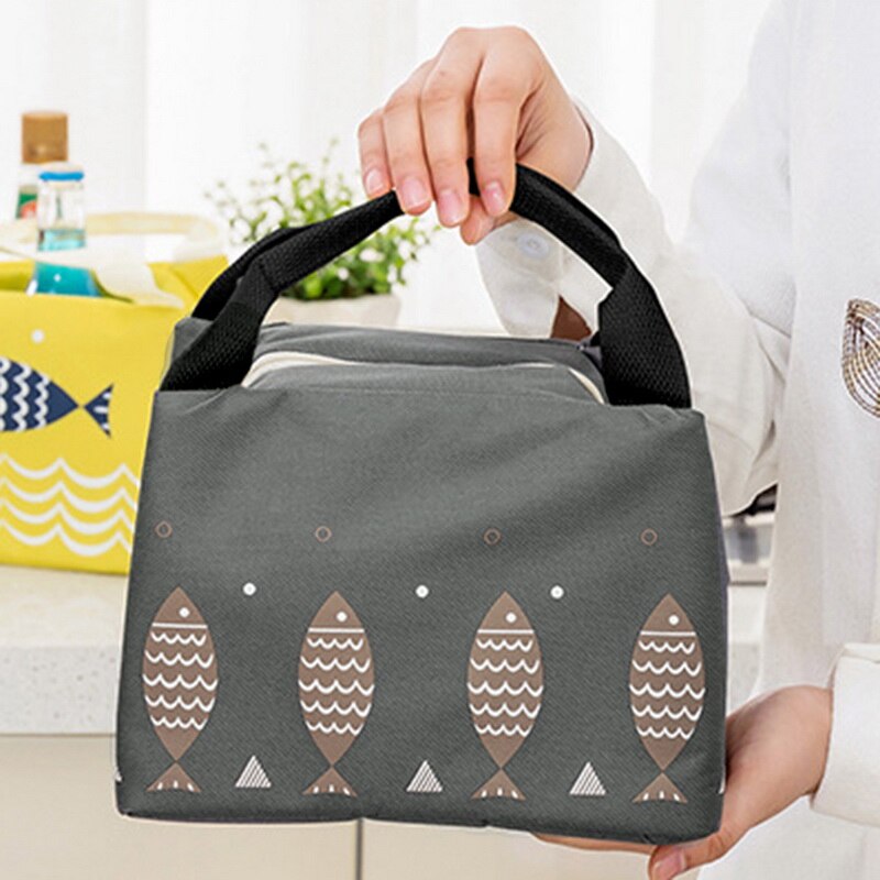 Portable Lunch Bag Thermal Insulated Lunch Box Tote Cooler Handbag Bento Pouch Dinner Container School Food Storage Bags: 1