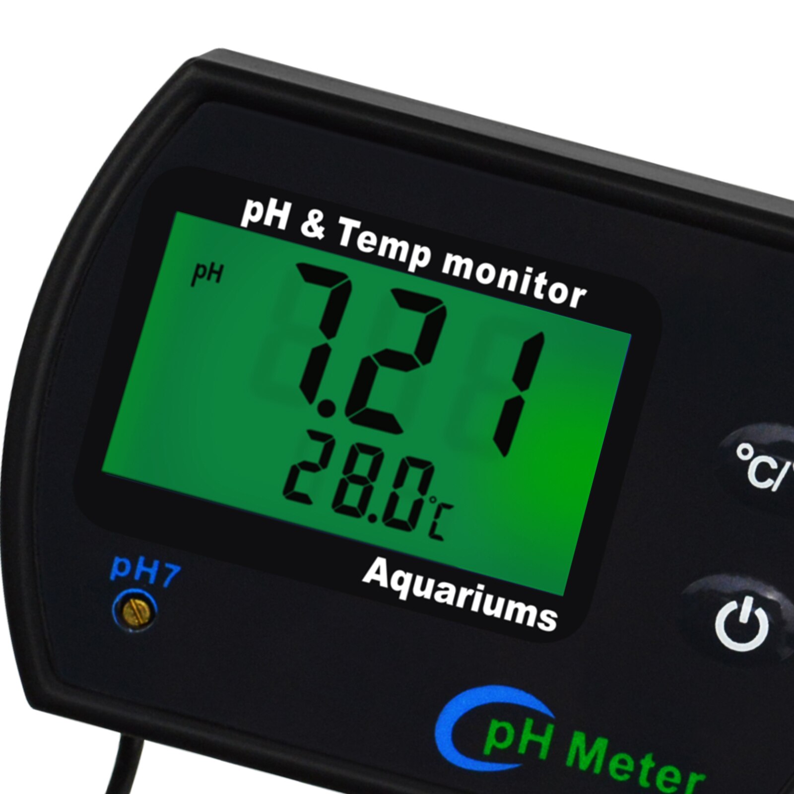 PH &amp; Temperature 2-in-1 Continuous Monitor Meter w/ Backlight Water Monitoring Kit 0.00~14.00pH degC/ degF Dual Display