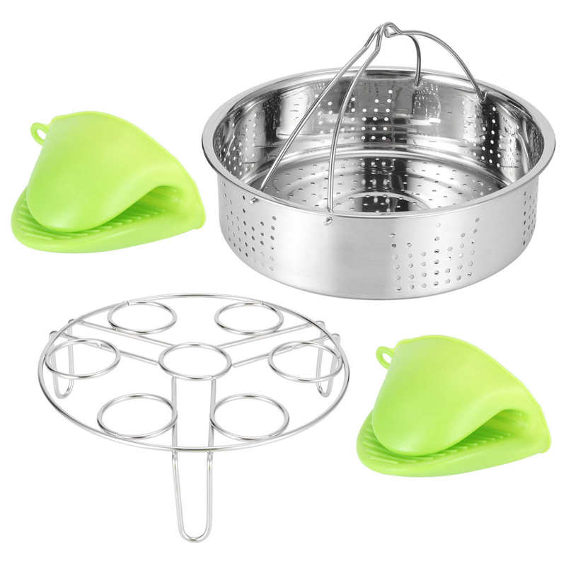 Panela de vapor instantâneo 3 pçs, cesta de vapor de comida, rack de ovo, acessórios para panela de pressão fritadeira elétrica, utensílio de cozinha, ferramentas de cozinha