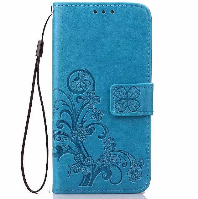 Abdeckung Telefonkasten Für Nokia Lumia 930 5,0 "N930 Flip Pu-leder TPU Shell Klee Diamant Stil Holster Tasche Kick High: Blue