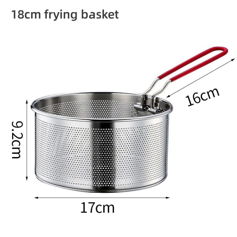 Filtre à cuillère à pâtes panier à frire résidus d'huile passoire légumes chips de pommes de terre françaises anneaux d'oignon ailes de poulet Snack frit: GRIS