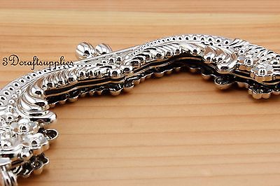 Metall geldbörse rahmen verschluss Clip legieren Nickel 5 zoll x 2 1/4 zoll D33