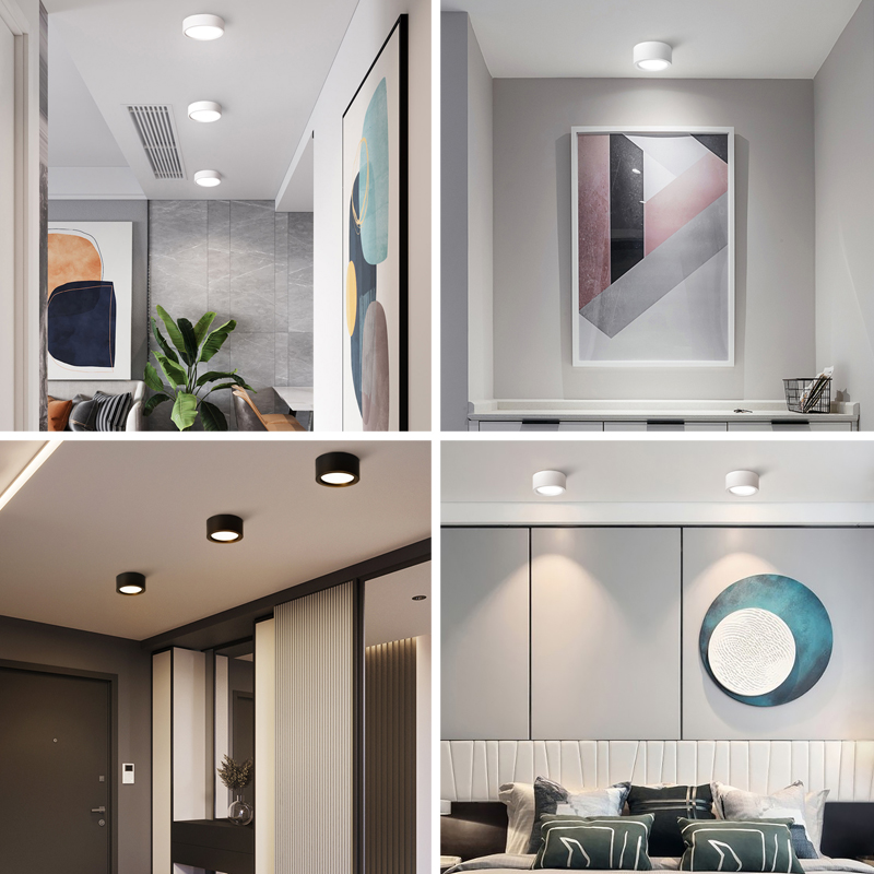 Spot Led Ceiling Light Fixture AC220V Downlight Led Ceiling Lamp Surface Mounted Spotlight for Living Room Bedroom Decoratio