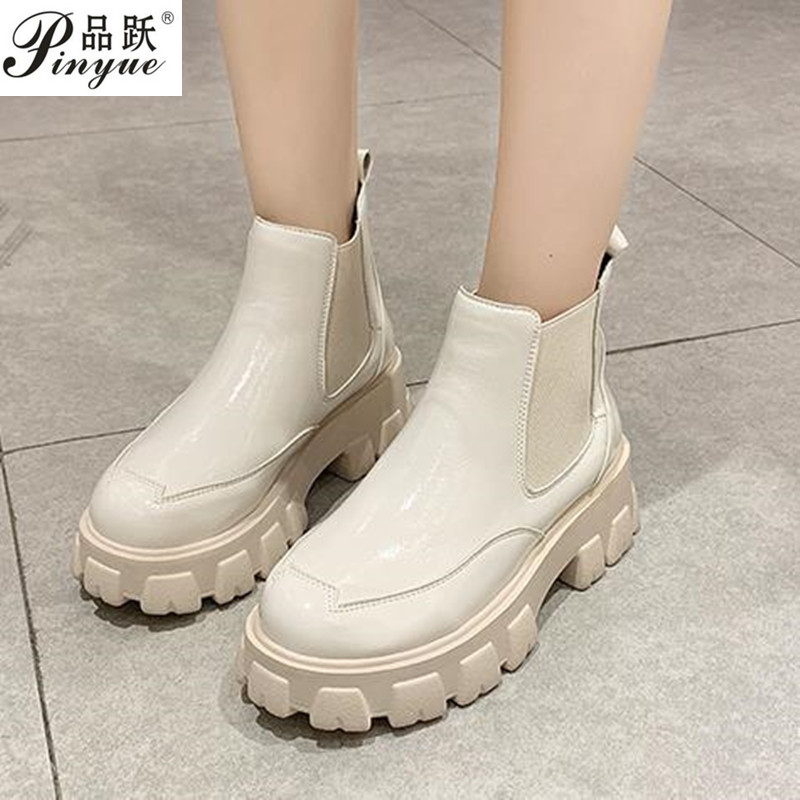 Automne hiver femmes Chelsea bottes bottines imperméables fille plate plate-forme bottes printemps chaussons