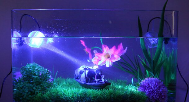 Aquarium Aquarium Tauch LED-strahler Beleuchtung Unterwasser Lampe EU Stecker