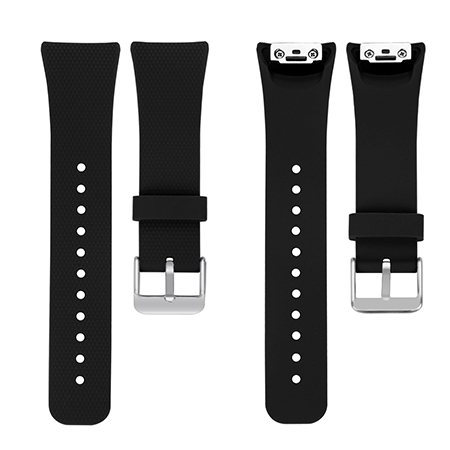 Hangrui Vervangende Polsband Voor Samsung Gear Fit 2 Pro Band Luxe Siliconen Horlogeband Voor Samsung Fit2 SM-R360 Strap Anti- verloren: black