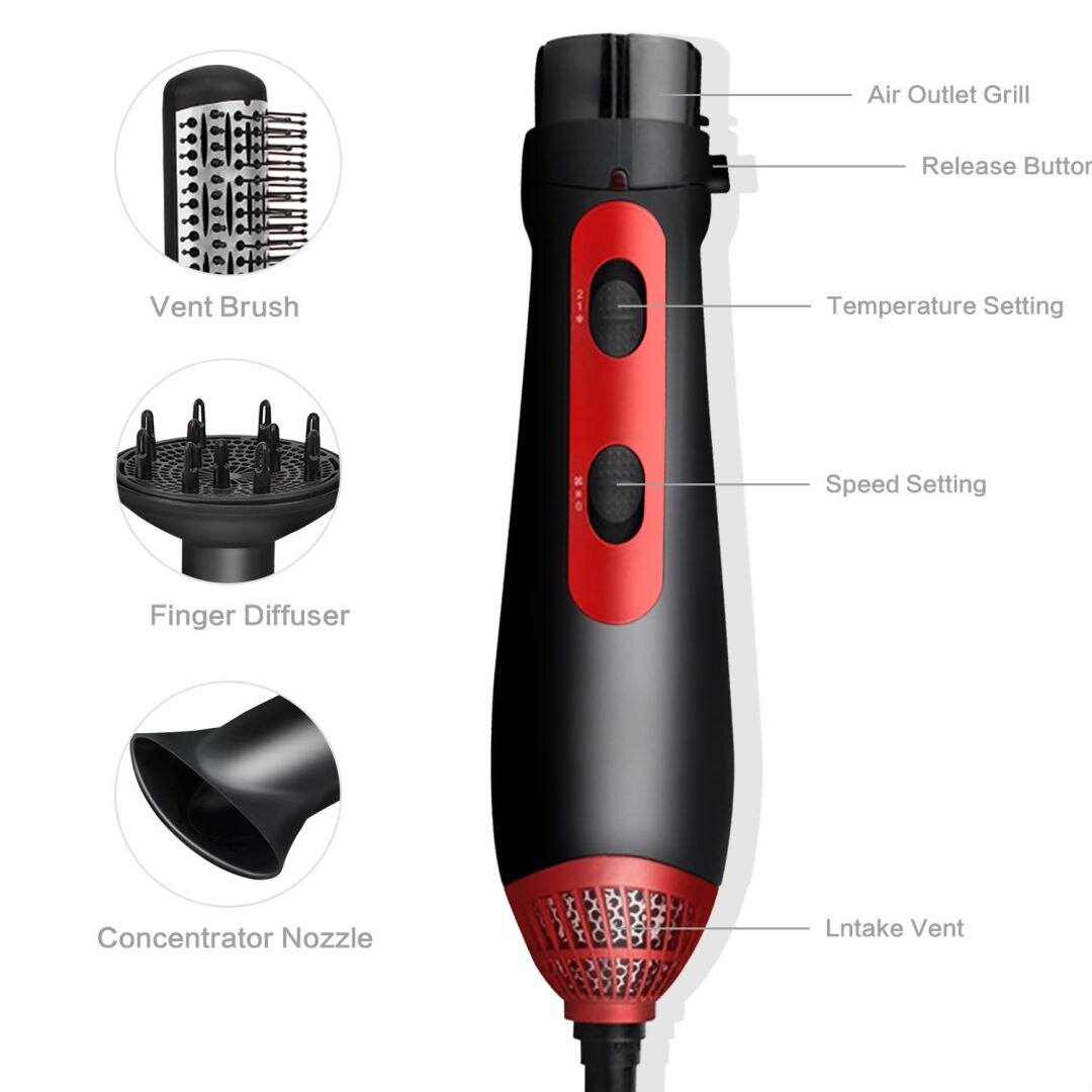 3 In 1 Föhn Borstel Multifunctionele Hete Lucht Borstel Stijltang Air Brush Culing Ijzer Air Brush haar Styler Tool