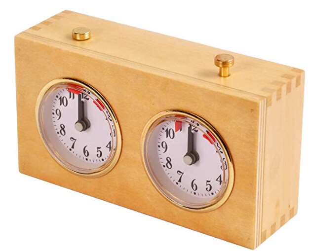 Wooden Mechanical Chess Clock Board Game Timing Tools No Battery Required Chess Clock