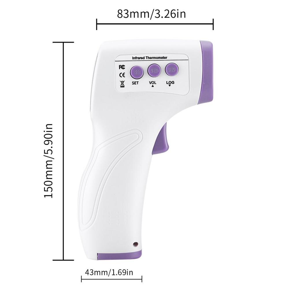 Infrarødt termometer pande berøringsfrit kropstermometer ir feber temperatur baby voksne voksne digital termometer pistol