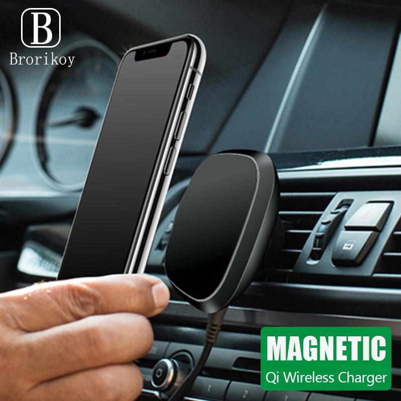 Magnetische Auto Qi Drahtlose Ladestation für iPhone Samsung Huawei Xiaomi Auto Air Vents Clip Halter 5W Drahtlose Lade adapter