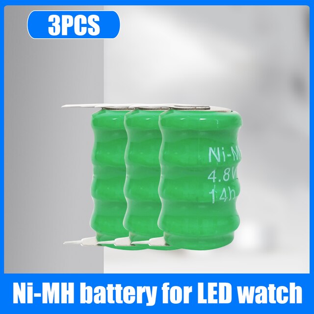 4.8V 80MAH Ni-MH Ni MH Rechargeable Battery With Solder Pins For Power Torch Computer Motherboard Camera Toys Clock Button Cell: 3PCS