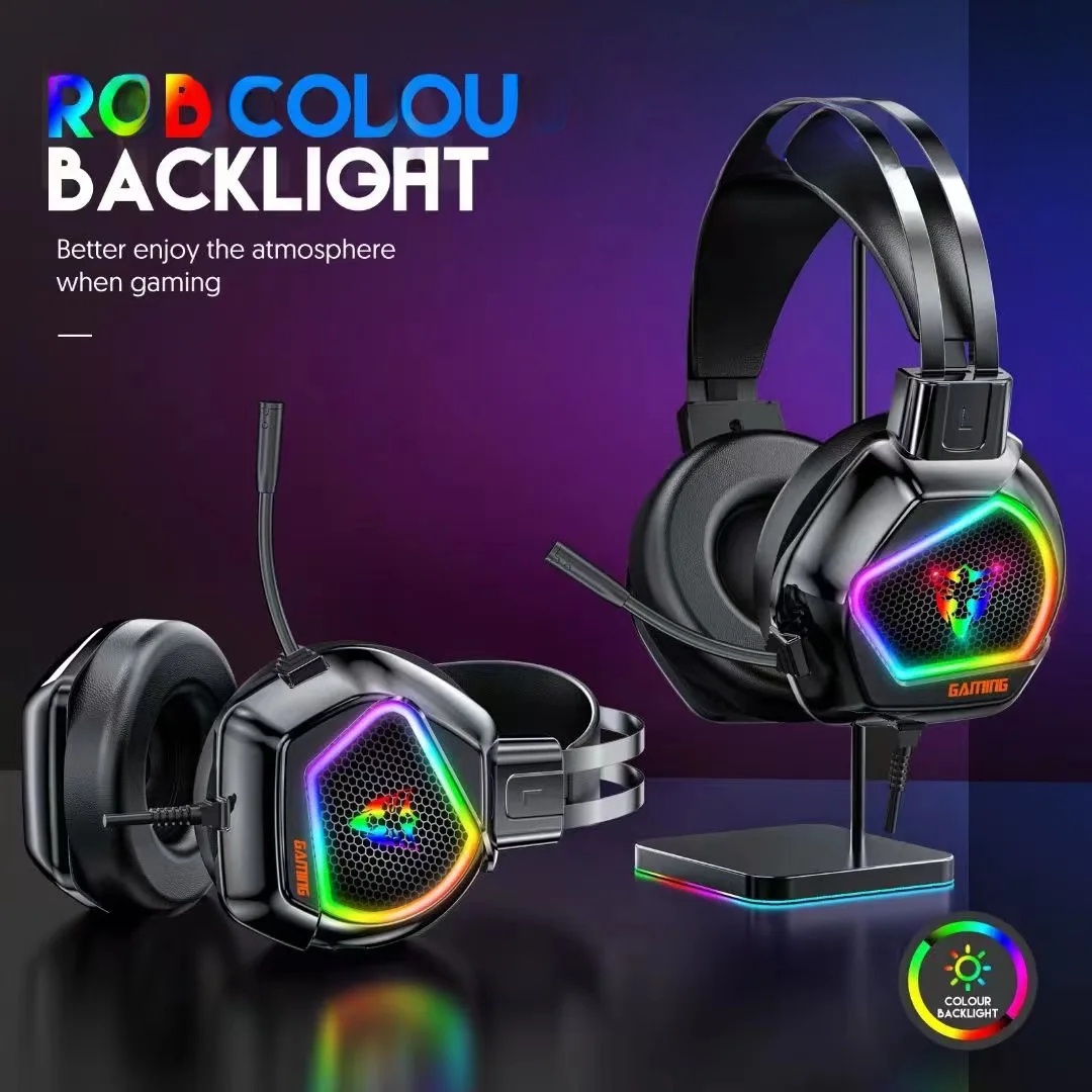 G607 Bedrade gamingheadset Neutraal 7.1-kanaals Esports-gefactureerd met microfoon voor meeslepende audio-ervaring: Black
