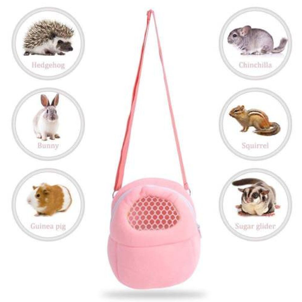 Lille kæledyrsbærer kaninbur hamster chinchilla rejser varme poser bure marsvin bærepose taske åndbar gris bærepose