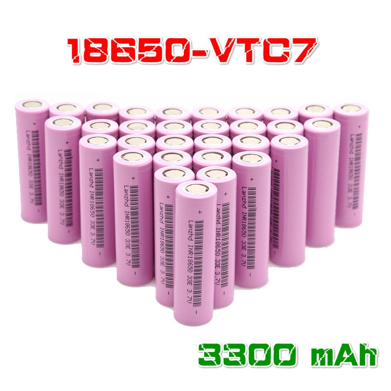 For Samsung 18650 Batteries 3300mah INR18650 3.7V Rechargeable Batteries Li Ion Lithium Ion 18650 30a Large Current 18650VTC7