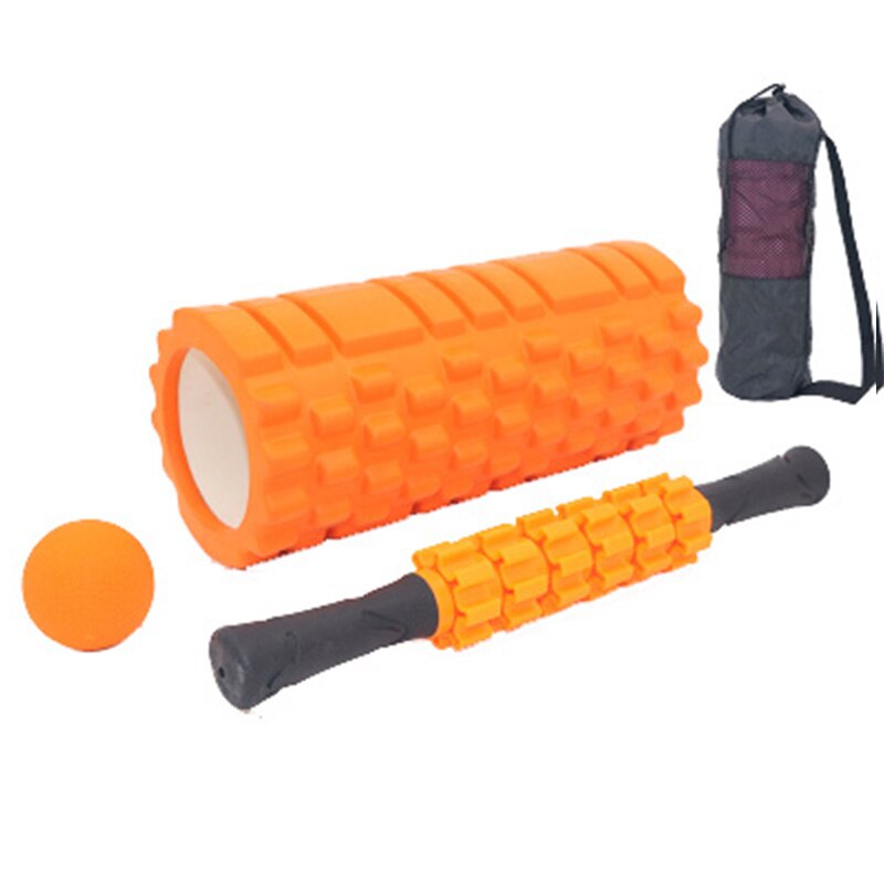 Yoga Foam Roller Column Fitness Pilates blocks Massage Sticks Balls Train Gym Massage Grid Trigger Point Therapy Physio Exercise: Orange1