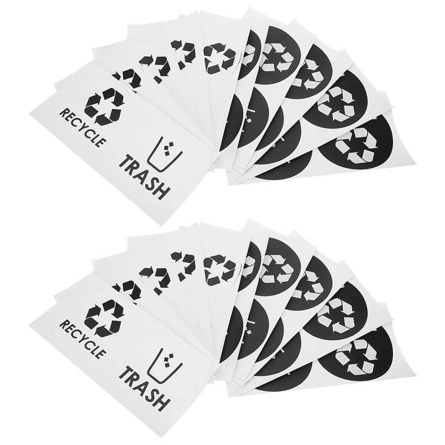 garden waste sachet Japanese garden 20PCS/Set Round Recycle Trash Sticker Decal Garbage Waste Can Dustbin Label for Home
