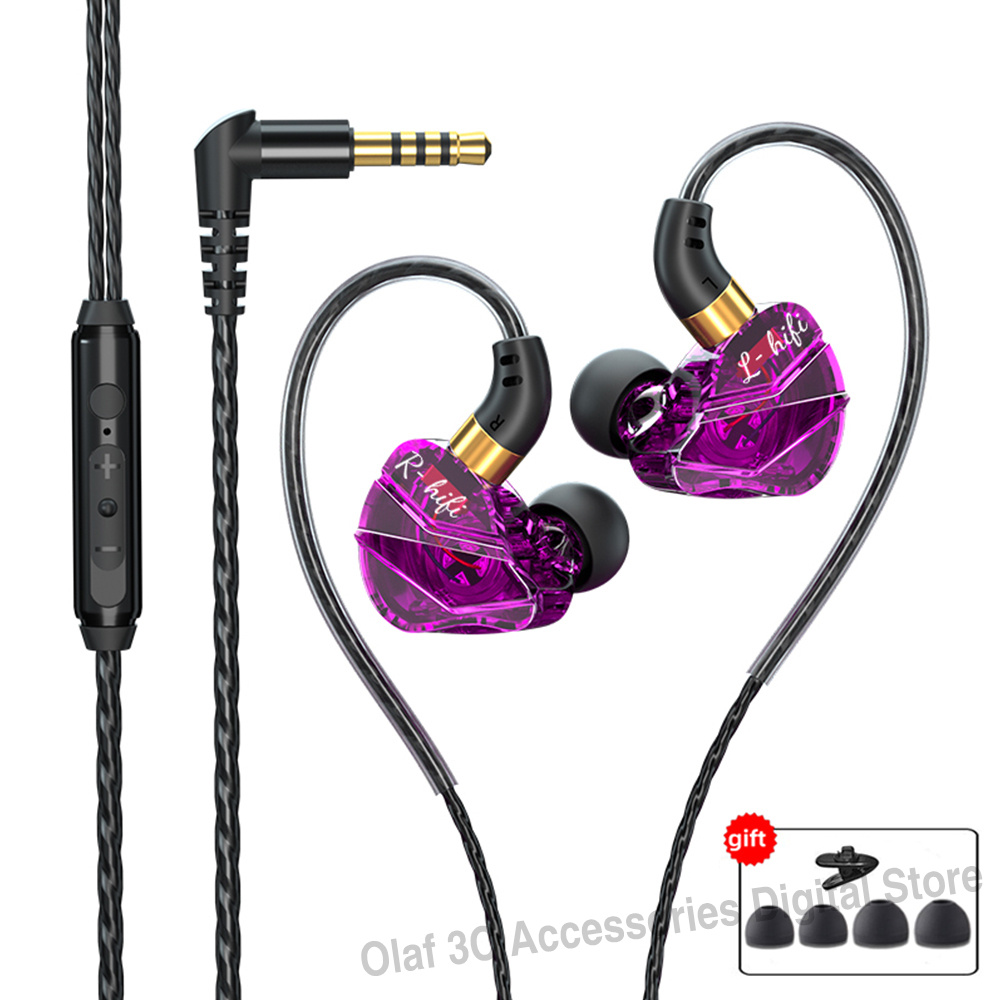 OLAF-auriculares HiFi tipo C para videojuegos, cascos con cable, manos libres, estéreo, graves, 3,5mm, deportivos, cancelación de ruido: Verde