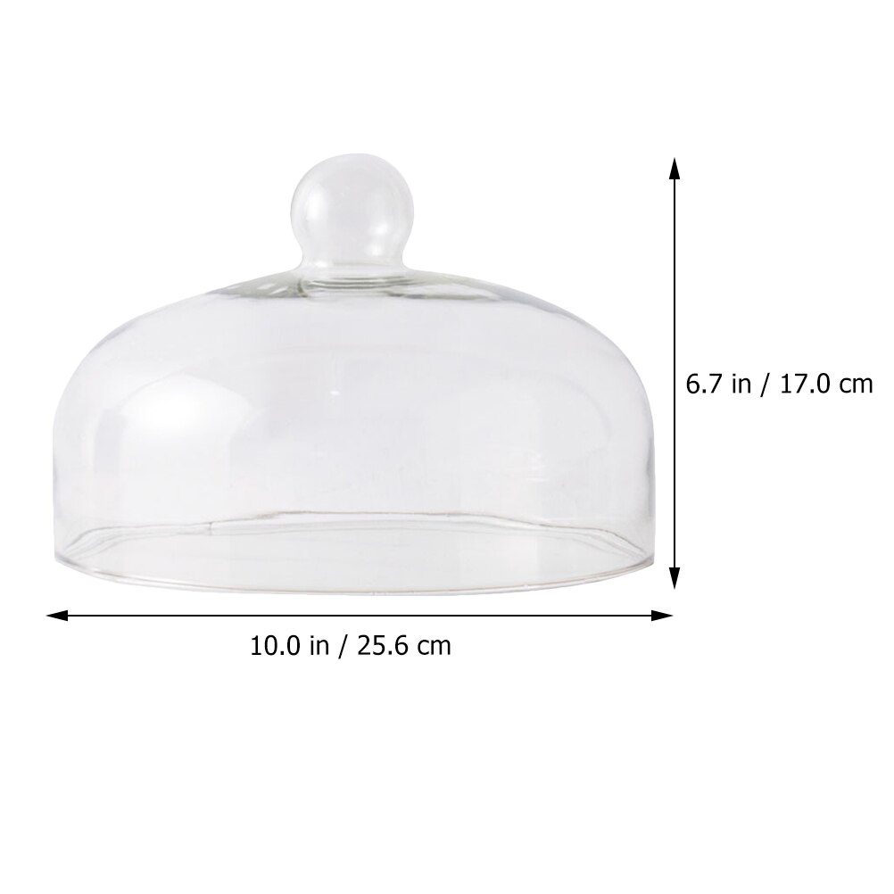 Premium Glass Dust Cover Cake Cover Simple Glass Dessert Cover Glass Dust-proof Dome Snack Display Cover: L
