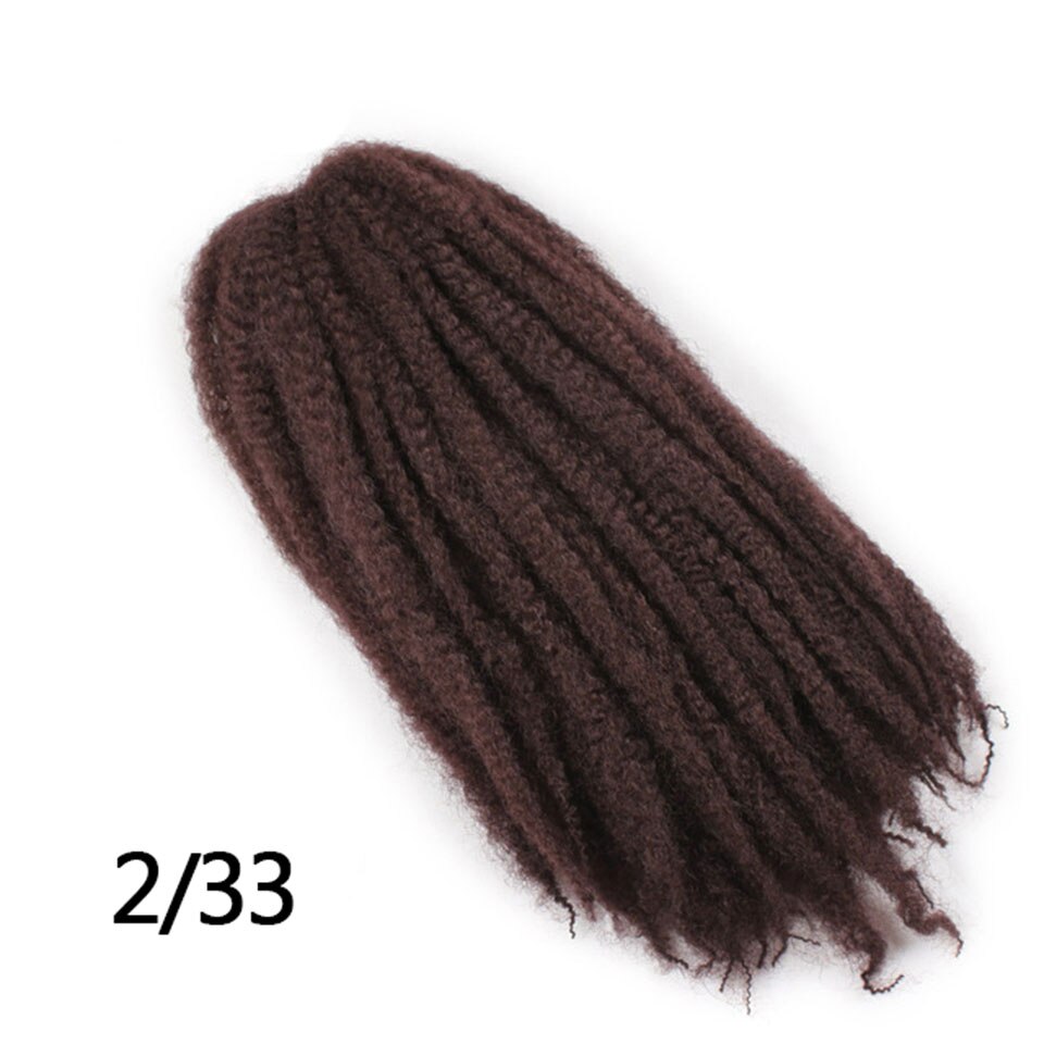 Meifan afro kinky twist hår hæklede fletninger blødt flet hår 18 tommer krøllet hæklet fletning hårtilbehør