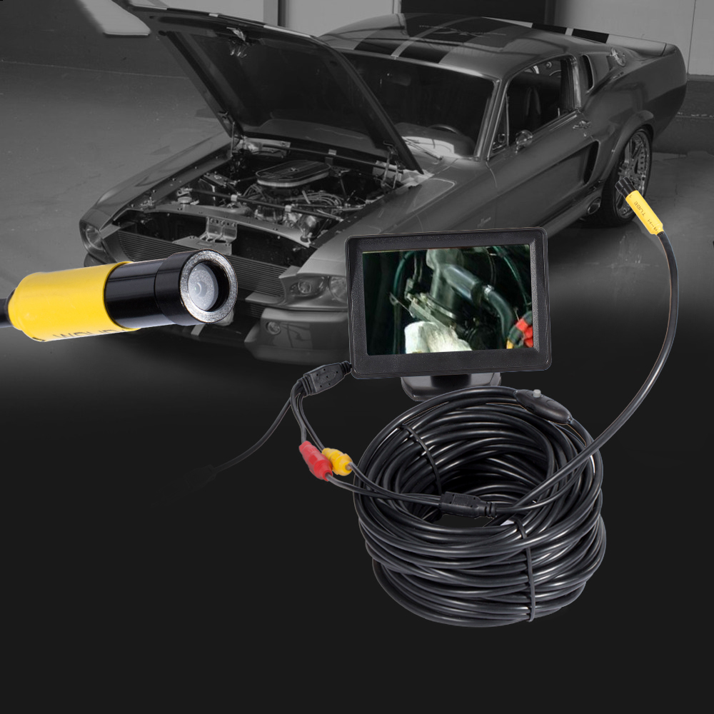 5.5mm Lens Endoscope Camera 1m/5m/10m/15m/20m Length 12V Mini NTSC Waterproof Inspection Borescope Cam Snake Pipe