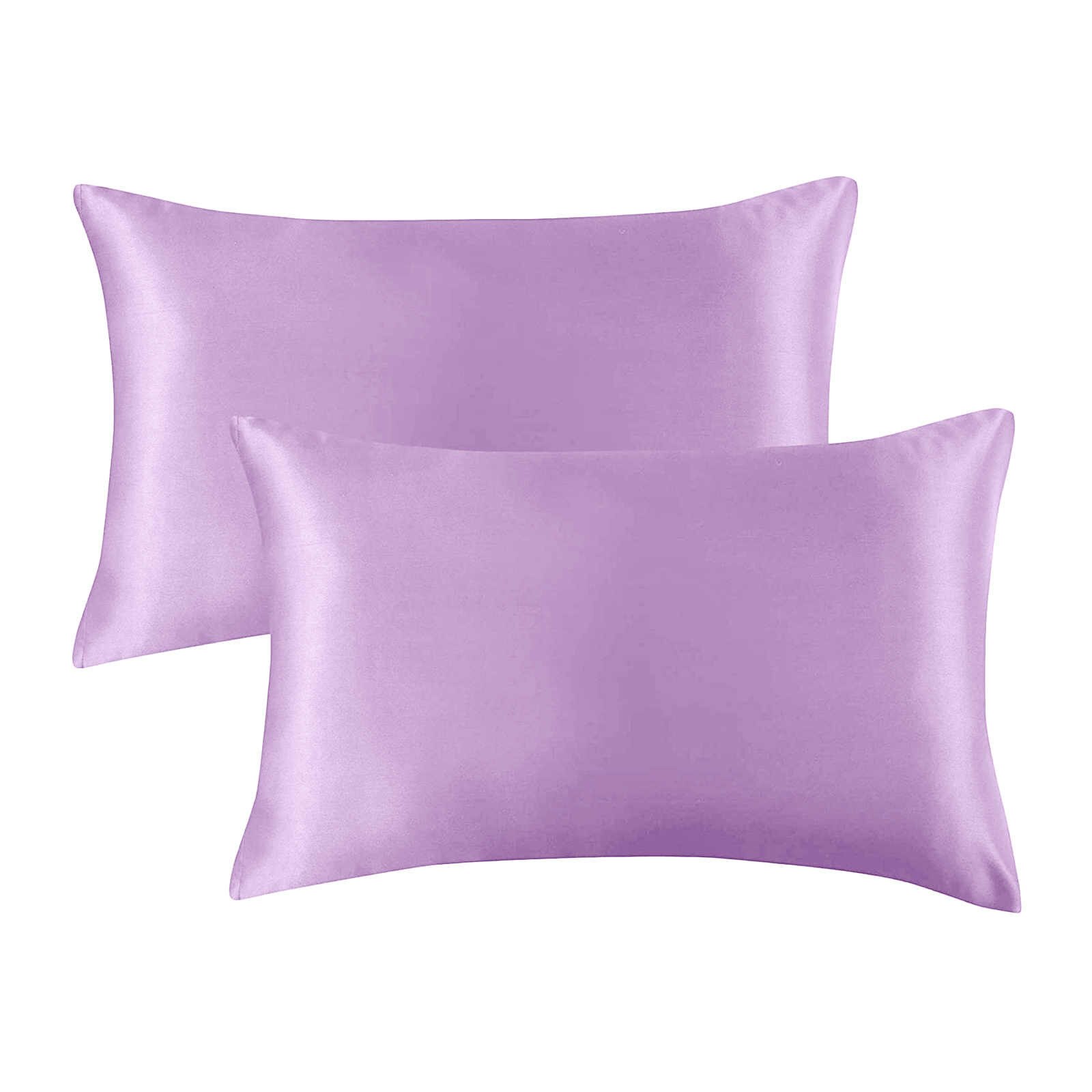 2 stuks satijnen kussensloop set, microvezel effen kussenslopen voor haar en huid, zachte anti-rimpel en vlekbestendige envelop sluiting standaard kussenslopen (groen, 51x76cm