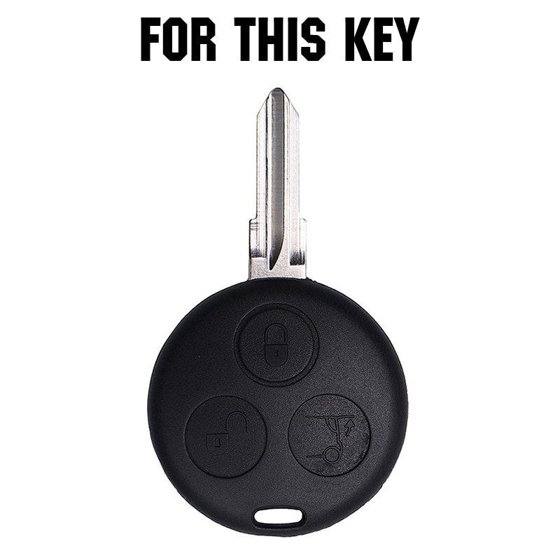 For Smart Fortwo City Roadster Forfour Silicone Car Key Case Cover Keyless Fob Shell Skin Keyring Key Chain Holder Protector