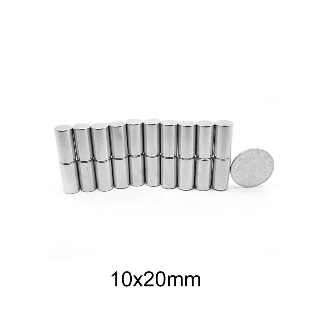 2/5/10/20/30/40 Pcs 10X20 Super Krachtige Sterke Magnetische Magneten dikke Permanente Neodymium Magneten 10X20 Mm Ronde Magneet 10*20