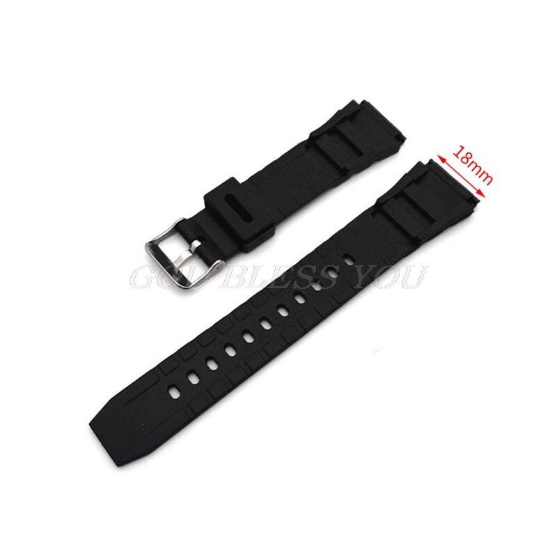 Silicone Rubber Watch Strap Band Deployment Buckle Diver Waterproof 18mm/20mm/22mm