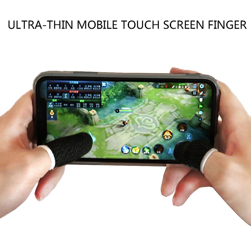 6Pcs Mobiele Game Zweet-Proof Vingers Handschoenen Touch Screen Duimen Vinger Mouw