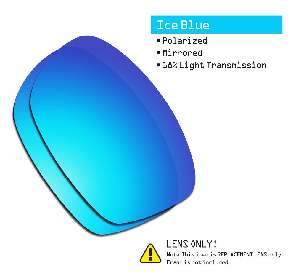 SmartVLT 2 Pairs Polarisierte Sonnenbrille Ersatz Linsen für Oakley Jupiter Squared Ice Blau und Feuer Rot