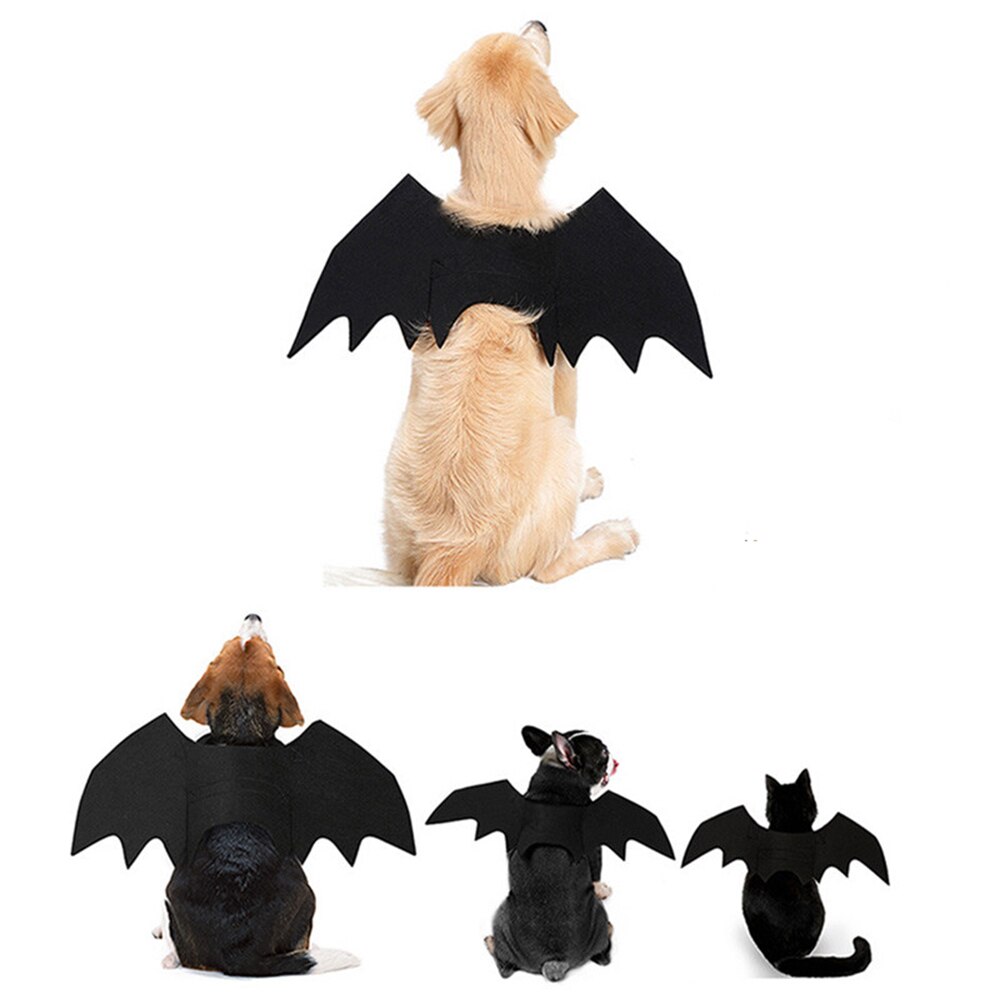 Pet Kleding Black Bat Wings Harnas Kostuum Voor Halloween Cosplay Kat Hond Halloween Party Voor Dierbenodigdheden