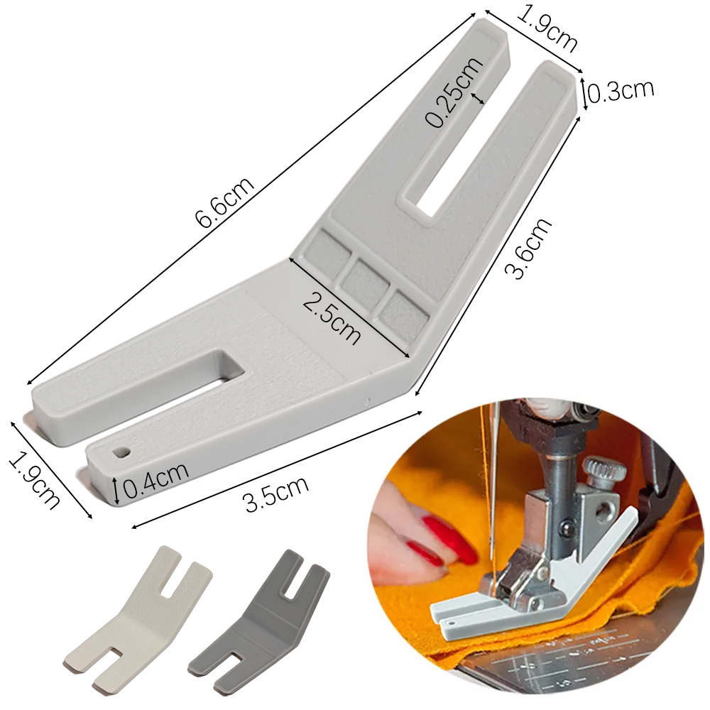 Herramienta de prensatelas para máquina de coser, placa de refuerzo de costura, guía de costura de pie de puntada recta para bordado y acolchado