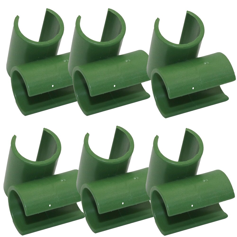 6pc Plastic Fastener Greenhouse Bracket Pole Fixed Clamp 360 Degree Rotaring Garden Plant Grafting Stakes Connector Clip 11mm: A