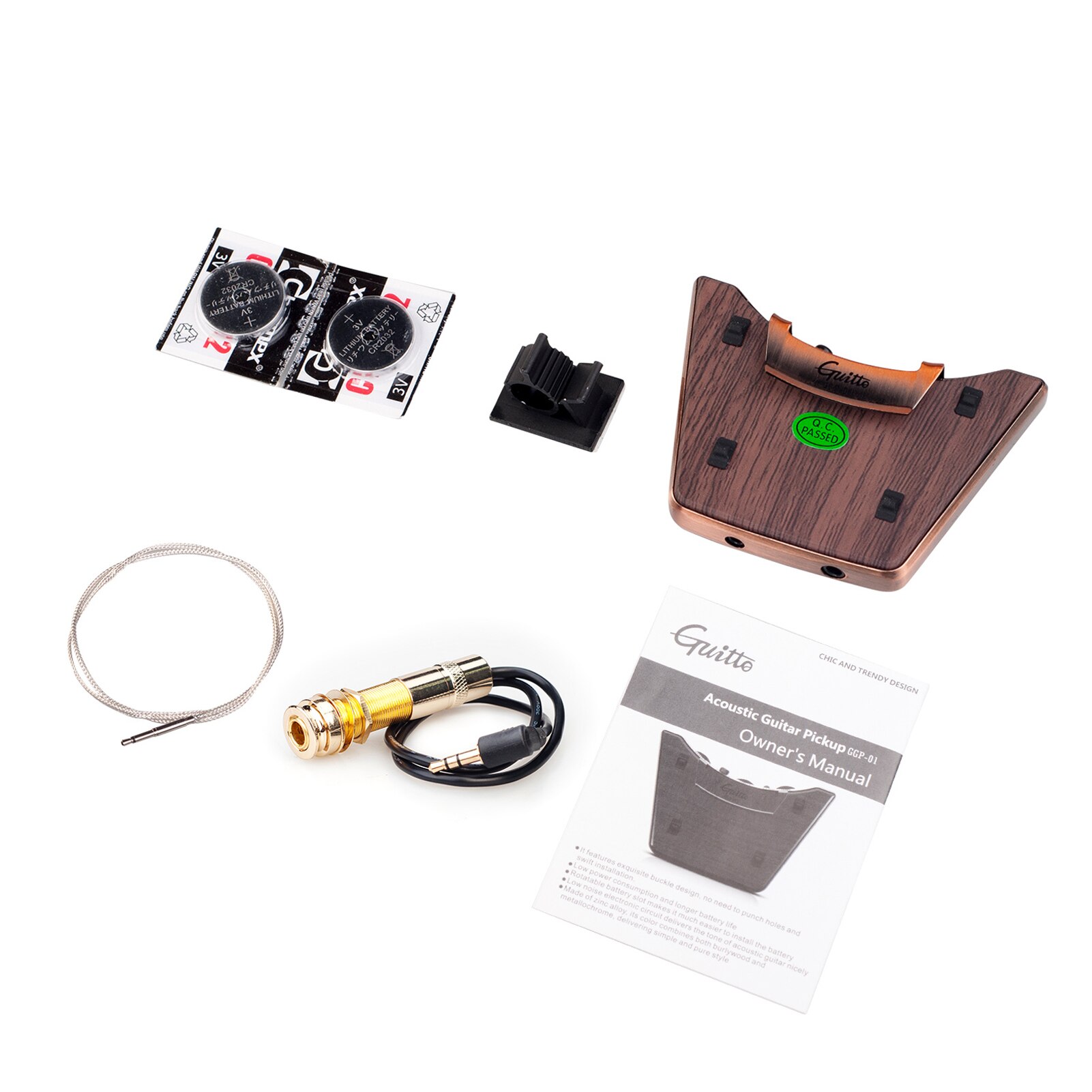 Acoustic Guitar Sound Hole Pickup Dual Pickup Modes Piezo + Mic Supports Volume Tone Adjusting Phase Function Easy Installation: Include Battery