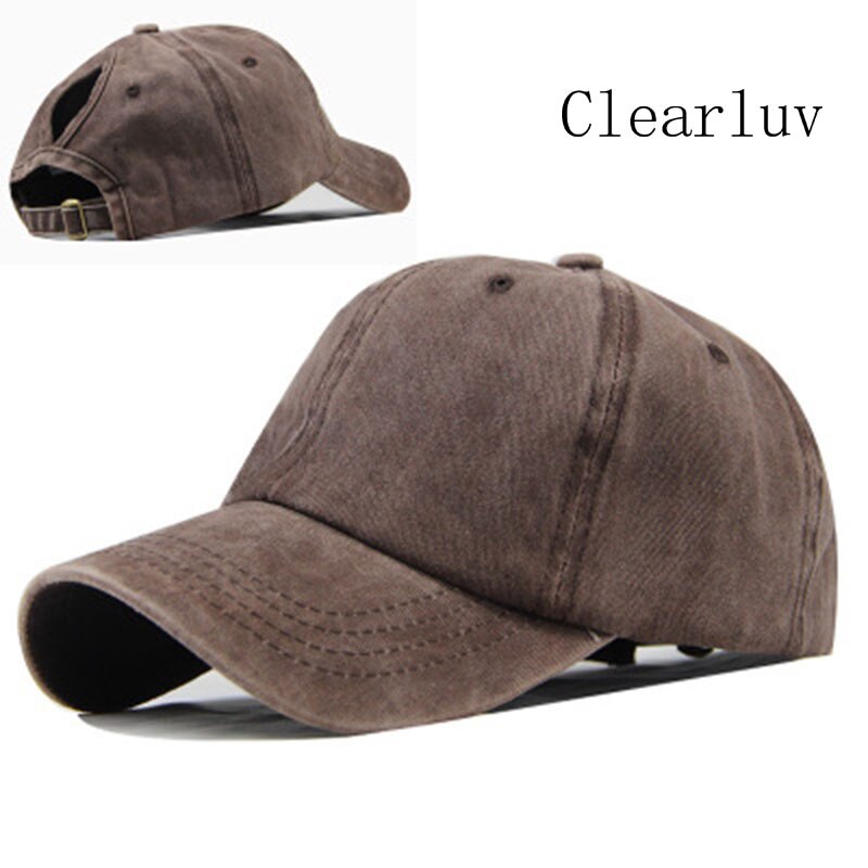 Uformell kvinne baseball lokk mannlig kvinnelig hatt vår baseball lokk til menn ensfarget retro bomull utendørs sommer nødt hatt: Kaffe