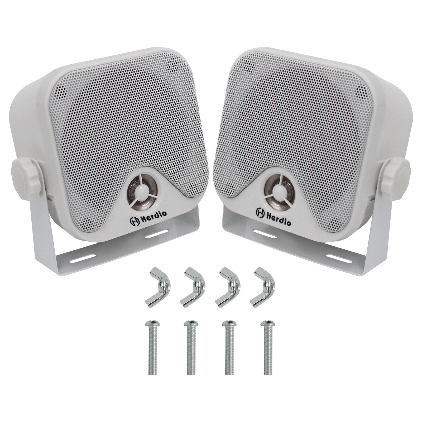 Herdio-caja marina resistente al agua para barco, altavoces para exteriores montados en superficie para Skid Steer ATV UTV RZR, carrito de Golf, 4 pulgadas: Beige