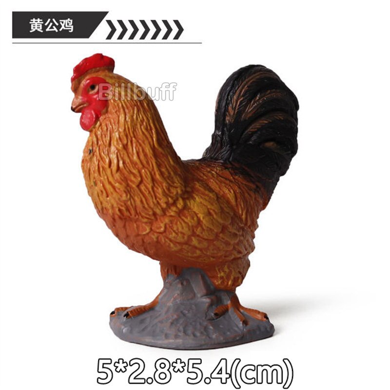 Simulatie Pluimvee Dieren Model Kip Haan Turkije Actiefiguren Vroege Educatief Speelgoed Voor Kinderen Kerst Cadeau: chick figures k