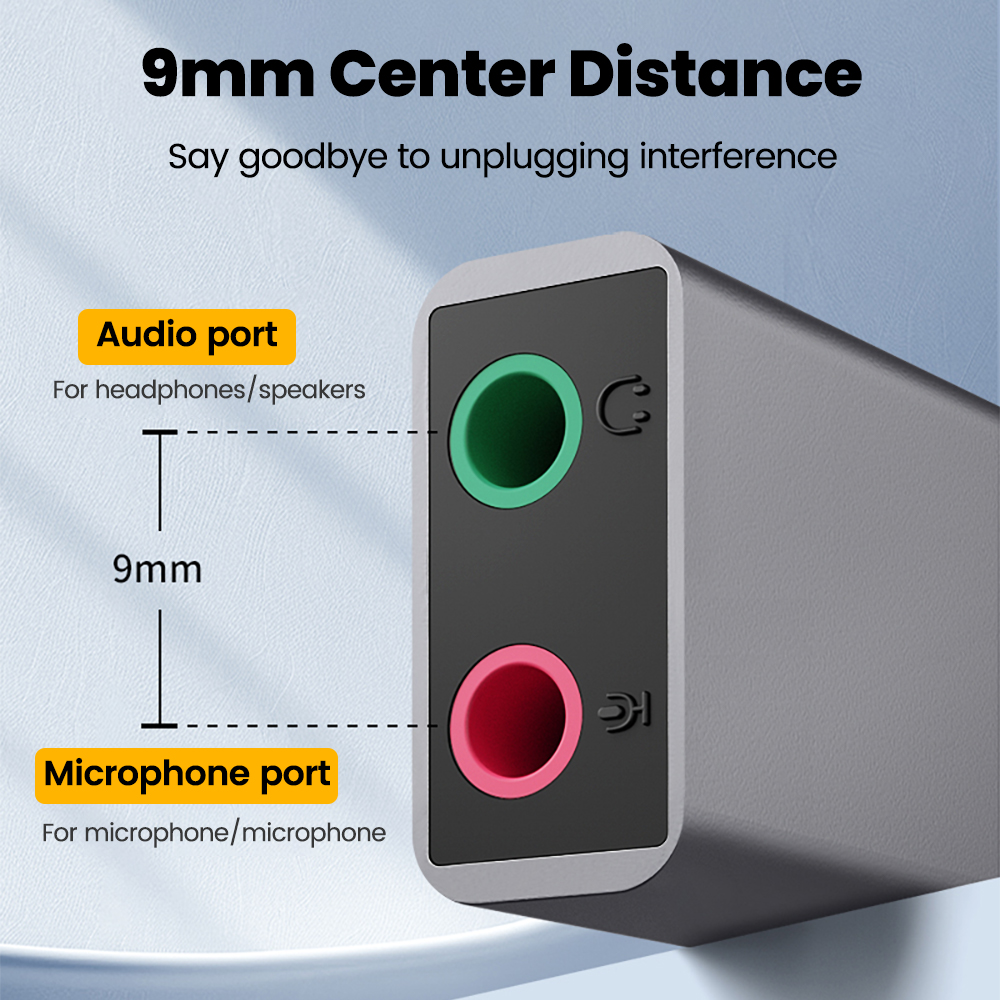 USB To 3.5mm Sound Card External Headphone Adapter Stereo Audio Microphone Sound Card For PC Computer Laptop USB to Audio Jack