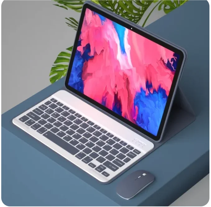 Funda con teclado para Huawei MatePad 11,5 pulgadas 2023 BTK-W00/BTK-W09/BTK-AL09 Tablets Funda para teclado para MatePad 11,5 2023 Funda: Trece / BLANCO