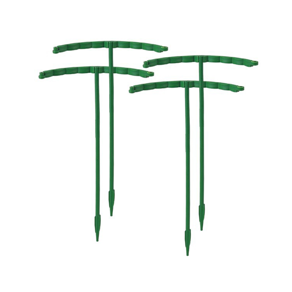 Suporte de plástico para plantas, suporte para plantas, pilha para flores, arranjo de estufas, suporte de haste de fixação, ferramentas de jardim: Dourado