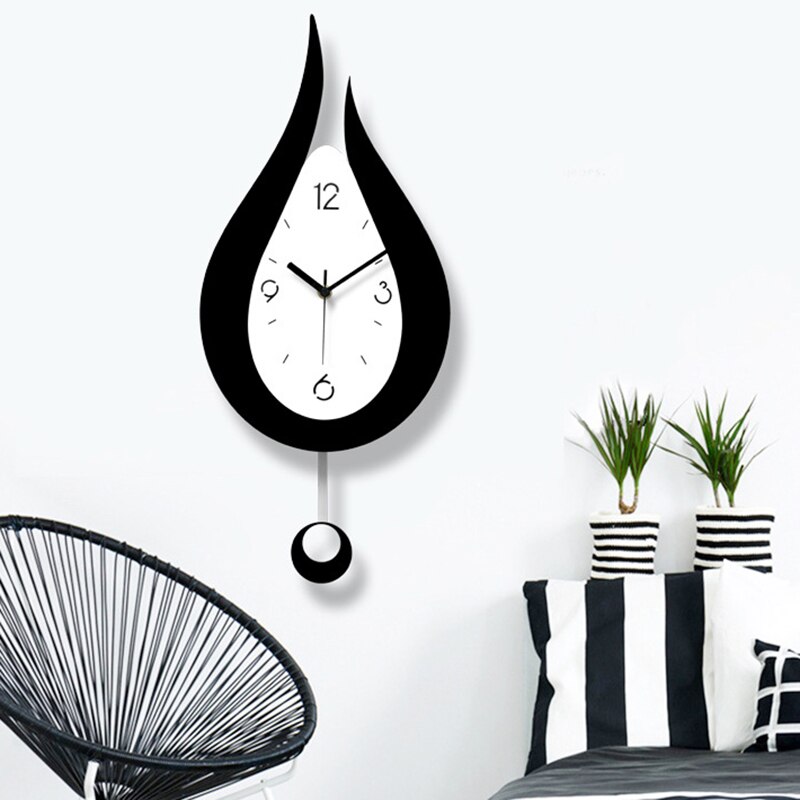 Water Droplets Swing Wall Clock Modern Nordic Style Living Room Wall Clocks Bedroom Wall Clock