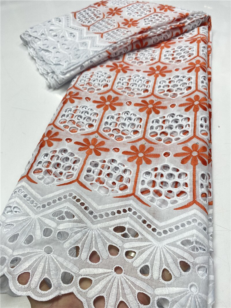 Swiss Voile Lace In Switzerland African Lace Fabric For Wedding Swiss Lace Fabric For Women 100% Cotton Lace Fabric YA3650B-7