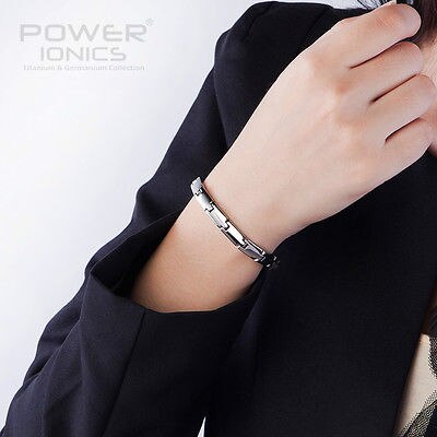 Power Ionics Bracelet 100% Titanium Germanium Balance Body Band 6mm PT018