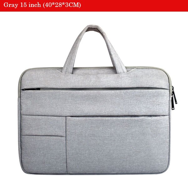 Soomile 12-15 Laptop Tasche Tragbare Männer Aktentasche Multi-funktion Notebook Computer Tasche Männlichen Einfache Büro Business Handtasche: gray 15 inch